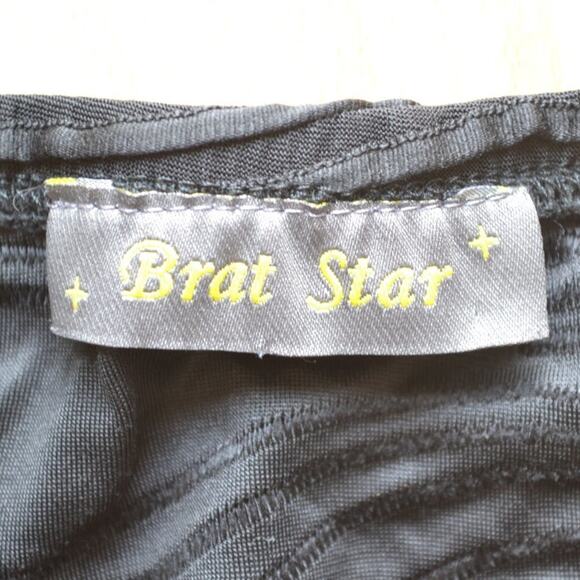 Brat Star Black Dress Sleeveless Size XS Little Black Dress - Picture 2 of 3